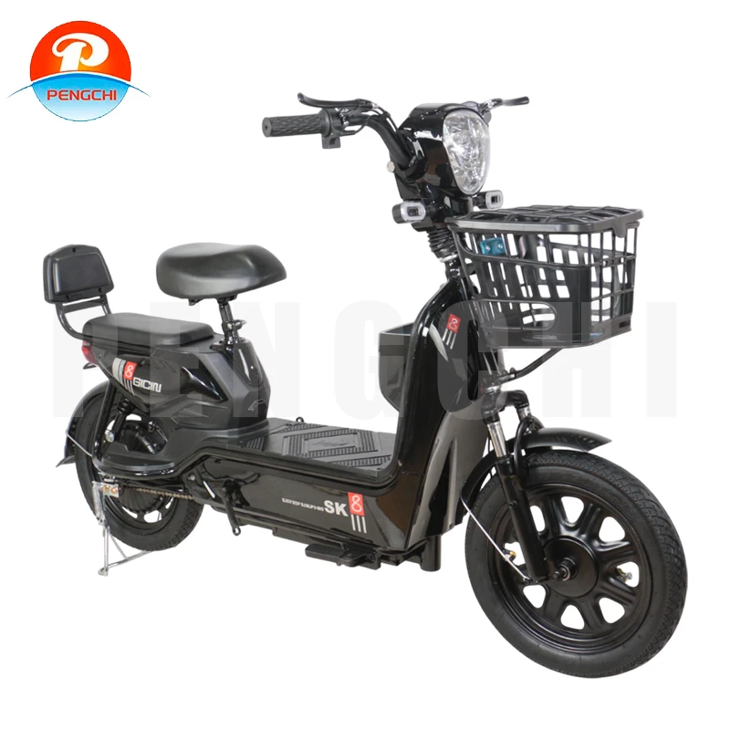 New Red Electric Bike with Anti-theft Lock Bicycle City Easy to Ride Adult Electric Bike